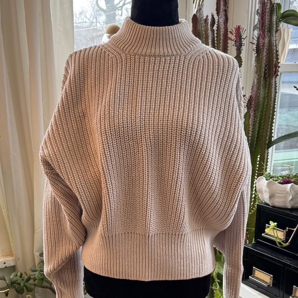 H&M Taupe Ribbed Turtleneck Sweater - Picture 4 of 10
